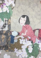 C_Shi Jing 石晶, Blooming Again 又見花開, 2018, Ink Colour on Rice Paper 水墨設色紙本, 60 cm x 48 cm