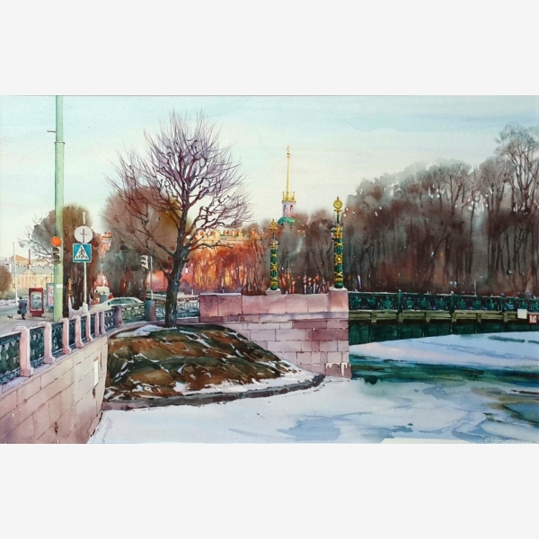 C_Dmitry Dergunov, Castle on the Water 水城, 2016, Watercolour on Paper 水彩紙本, 30 cm x 45 cm,