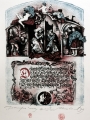 C_Oleg Mikhailov, The Decameron-Title Page 十日談 - 封面, 2008, Colour Lithograph 彩色石刻版畫, 40 cm x 30 cm, Ed 7