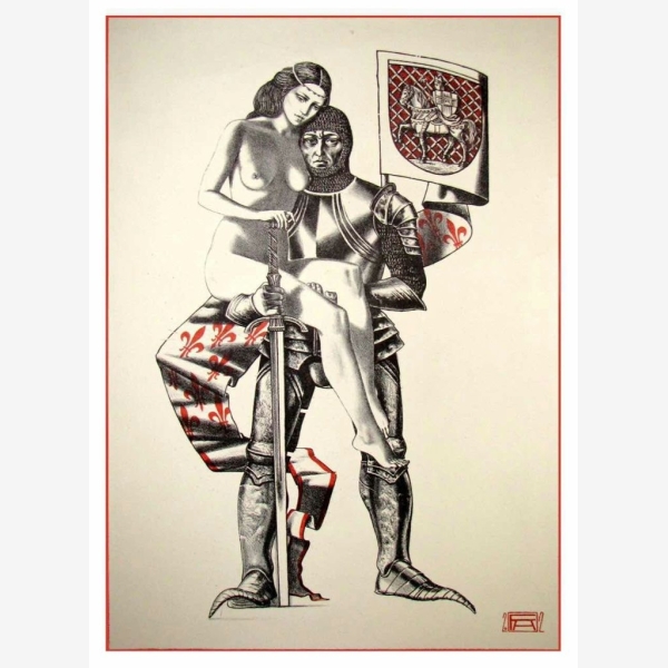 C_Aleksandr Fedorov, Deserved Reward 應得, 2012, Lithography 石刻版畫, 52.5 cm x 37 cm