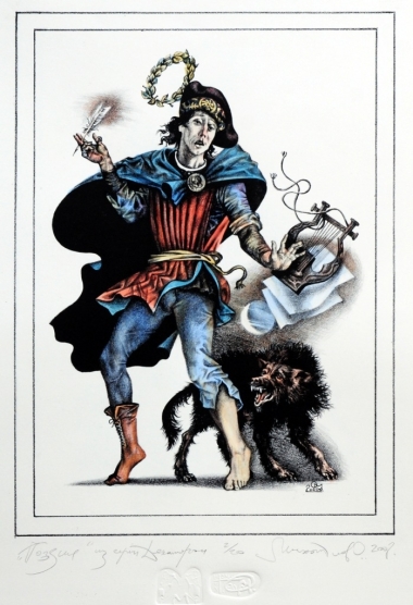 C_Oleg Mikhailov, The Decameron-Poetry 十日談 - 詩, 2008, Coloured of Watercolour 水彩紙本, 40 cm x 30 cm, Ed 2,