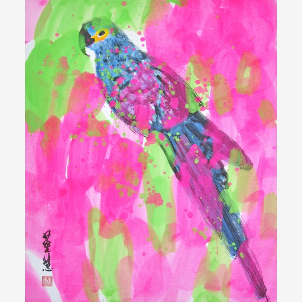 A_Christina Tung 董慧, Sapphire Original 藍寶石, 2013, 水墨設色紙本 Ink Colour on Rice Paper, 45 cm x 38 cm, HK$12,200