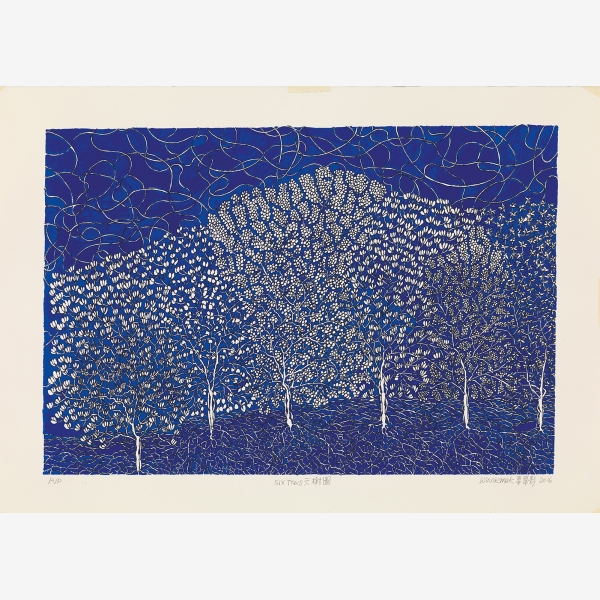 C_Winnie Mak 麥翠影, Six Trees 六樹圖, 2016, Serigraphy 絹網印刷, 42 cm x 63 cm, ed30, HKD 6600