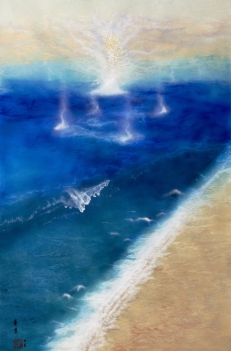 8_董慧, 渡劫, 2024, 混合媒材、雪梨紙, 117 cm x 77 cm