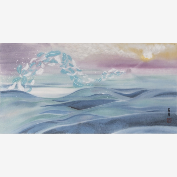 S_Christina Tung 董慧, All My Life 一生與你相依, 2018, Ink &amp; Colour on Paper 水墨設色紙本, 48 cm x 94 cm