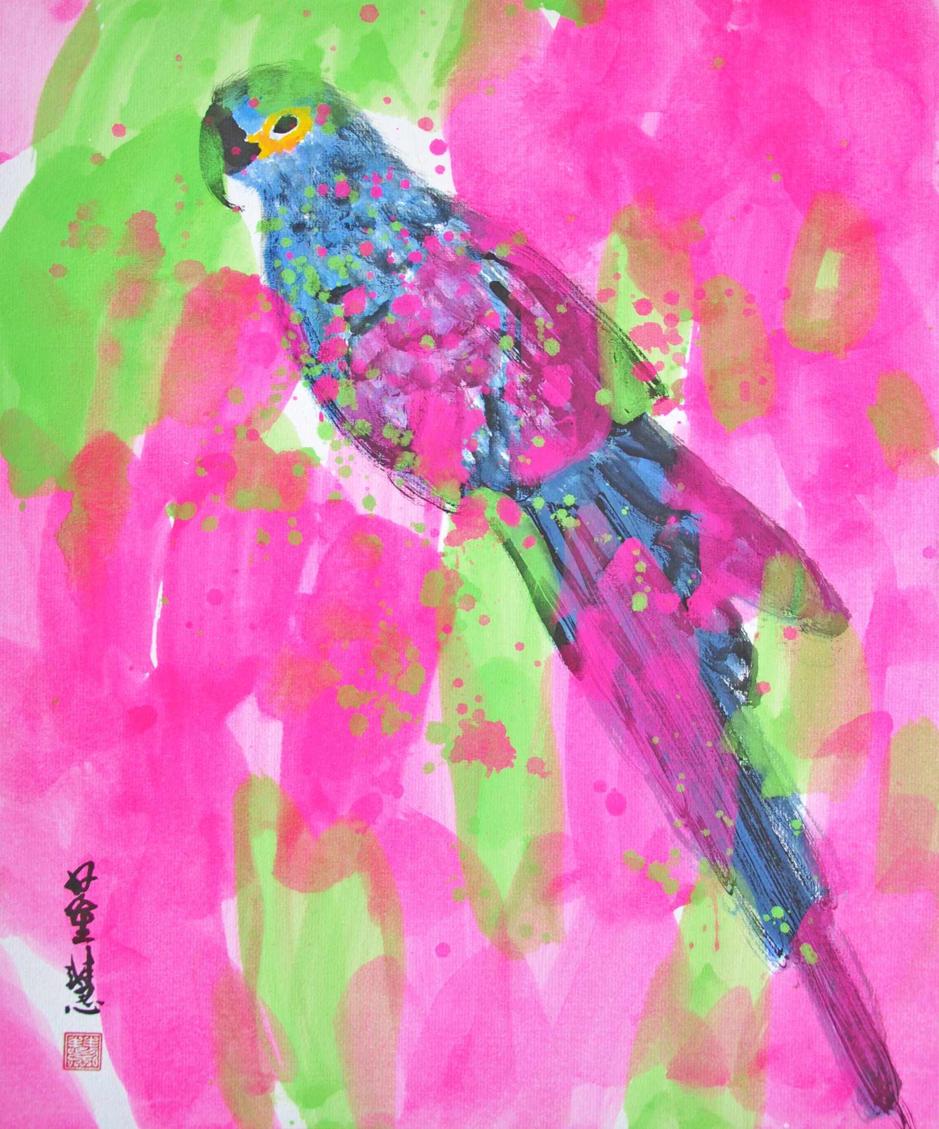 A_Christina Tung 董慧, Sapphire Original 藍寶石, 2013, 水墨設色紙本 Ink Colour on Rice Paper, 45 cm x 38 cm, HK$12,200