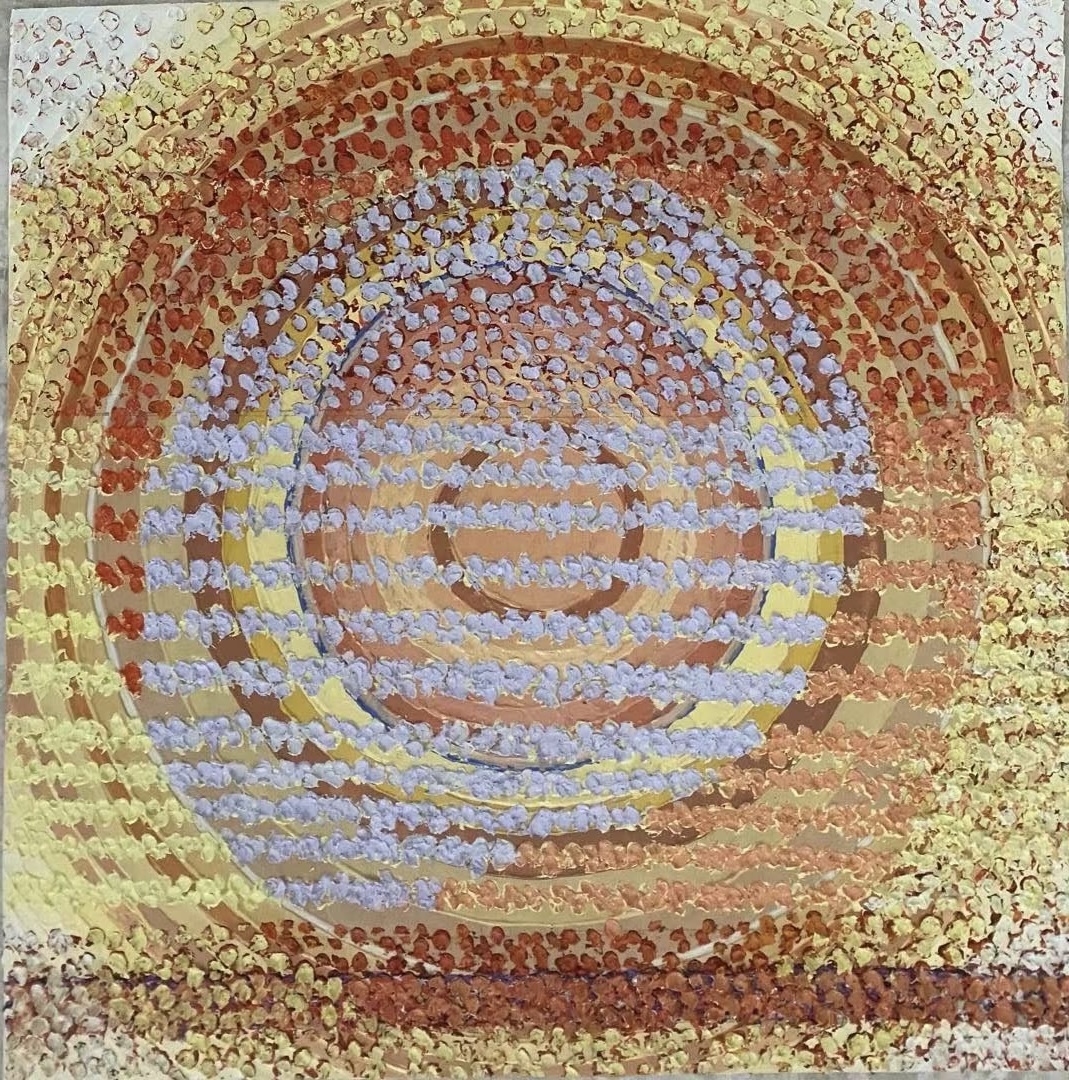 A_WJX2024023_Jian 王建曉, Moonlight Serenade 月夜小夜曲, 2024, Oil on Paper 油彩紙本, 33 cm x 33 cm, HK$9,000