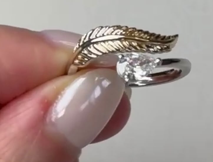 Self Photos / Files - Feather Ring with diamond 5